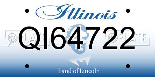 QI64722 Illinois License Plate