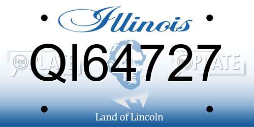 QI64727 Illinois License Plate