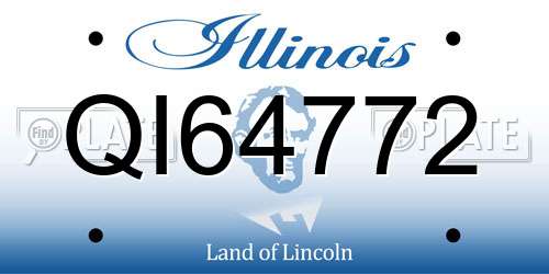 QI64772 Illinois License Plate