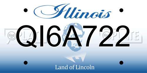 QI6A722 Illinois License Plate