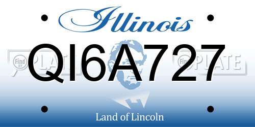 QI6A727 Illinois License Plate