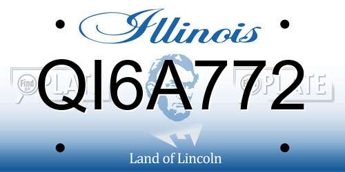 QI6A772 Illinois License Plate
