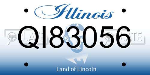 QI83056 Illinois License Plate