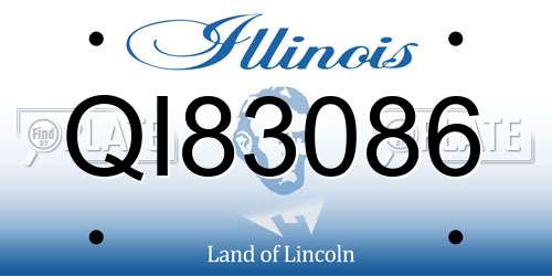 QI83086 Illinois License Plate