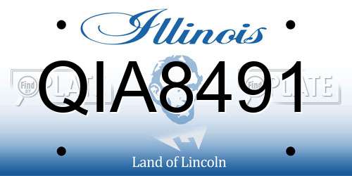 QIA8491 Illinois License Plate