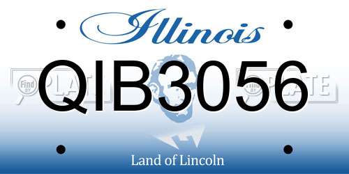 QIB3056 Illinois License Plate