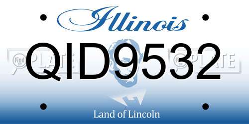 QID9532 Illinois License Plate
