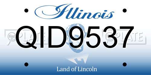 QID9537 Illinois License Plate