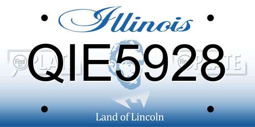 QIE5928 Illinois License Plate