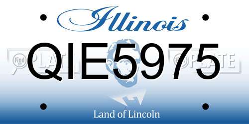 QIE5975 Illinois License Plate