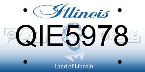 QIE5978 Illinois License Plate
