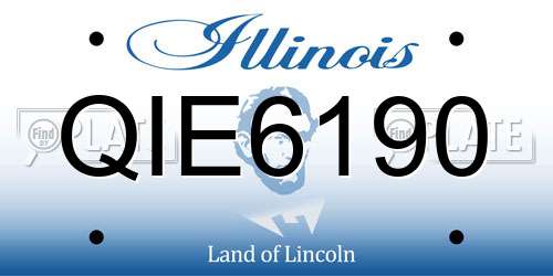QIE6190 Illinois License Plate