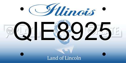 QIE8925 Illinois License Plate