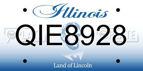 QIE8928 Illinois License Plate