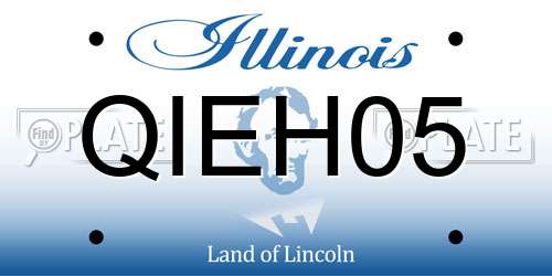 QIEH05 Illinois License Plate