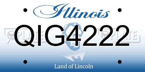 QIG4222 Illinois License Plate