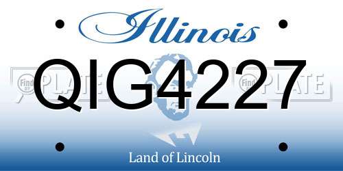 QIG4227 Illinois License Plate