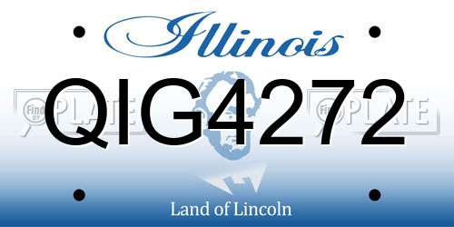 QIG4272 Illinois License Plate