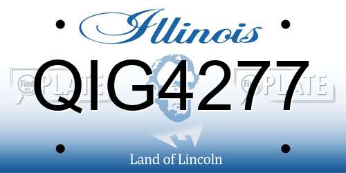 QIG4277 Illinois License Plate