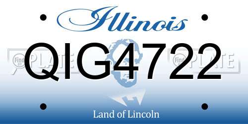QIG4722 Illinois License Plate