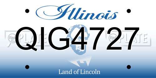 QIG4727 Illinois License Plate