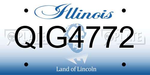 QIG4772 Illinois License Plate