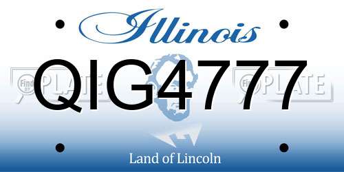 QIG4777 Illinois License Plate