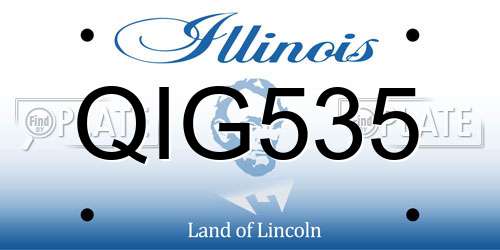 QIG535 Illinois License Plate