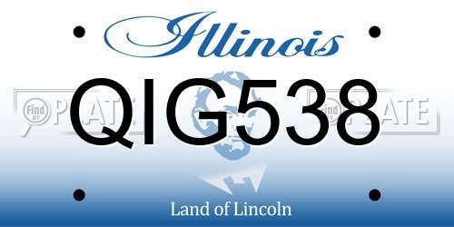 QIG538 Illinois License Plate
