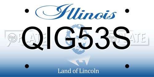 QIG53S Illinois License Plate