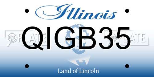 QIGB35 Illinois License Plate