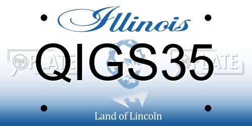 QIGS35 Illinois License Plate