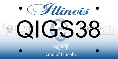 QIGS38 Illinois License Plate
