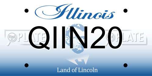 QIIN20 Illinois License Plate