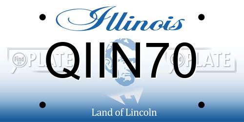QIIN70 Illinois License Plate
