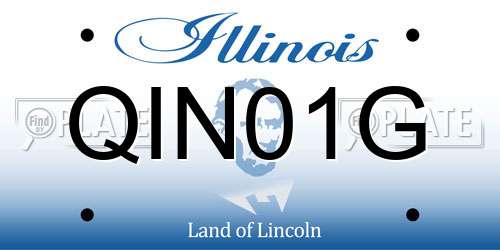 QIN01G Illinois License Plate