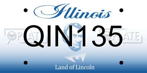 QIN135 Illinois License Plate
