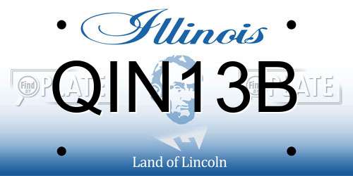 QIN13B Illinois License Plate