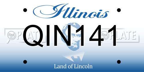QIN141 Illinois License Plate