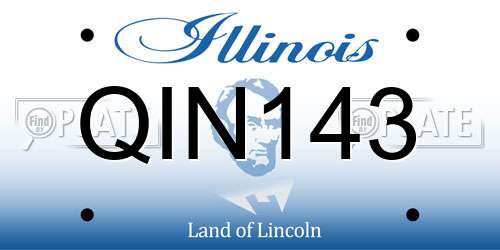 QIN143 Illinois License Plate