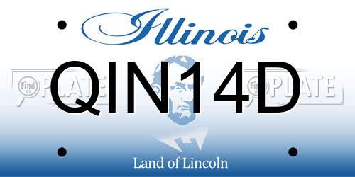 QIN14D Illinois License Plate
