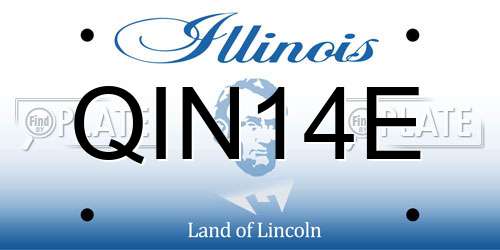 QIN14E Illinois License Plate