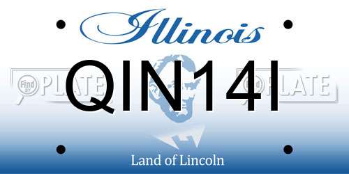 QIN14I Illinois License Plate