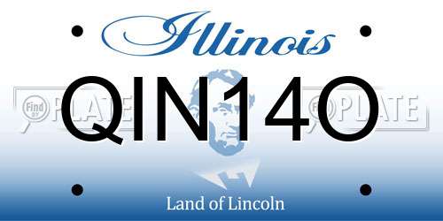QIN14O Illinois License Plate