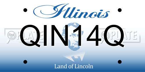 QIN14Q Illinois License Plate