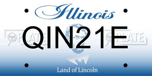 QIN21E Illinois License Plate
