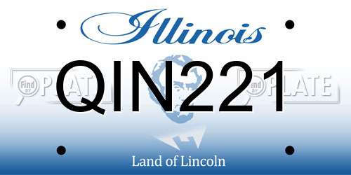 QIN221 Illinois License Plate
