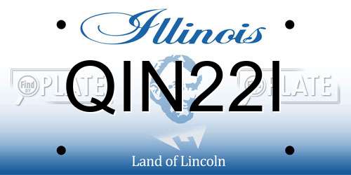 QIN22I Illinois License Plate