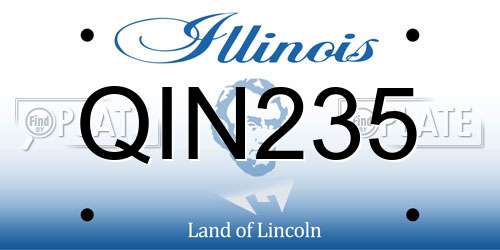 QIN235 Illinois License Plate