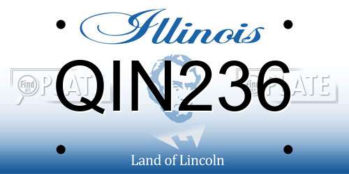 QIN236 Illinois License Plate